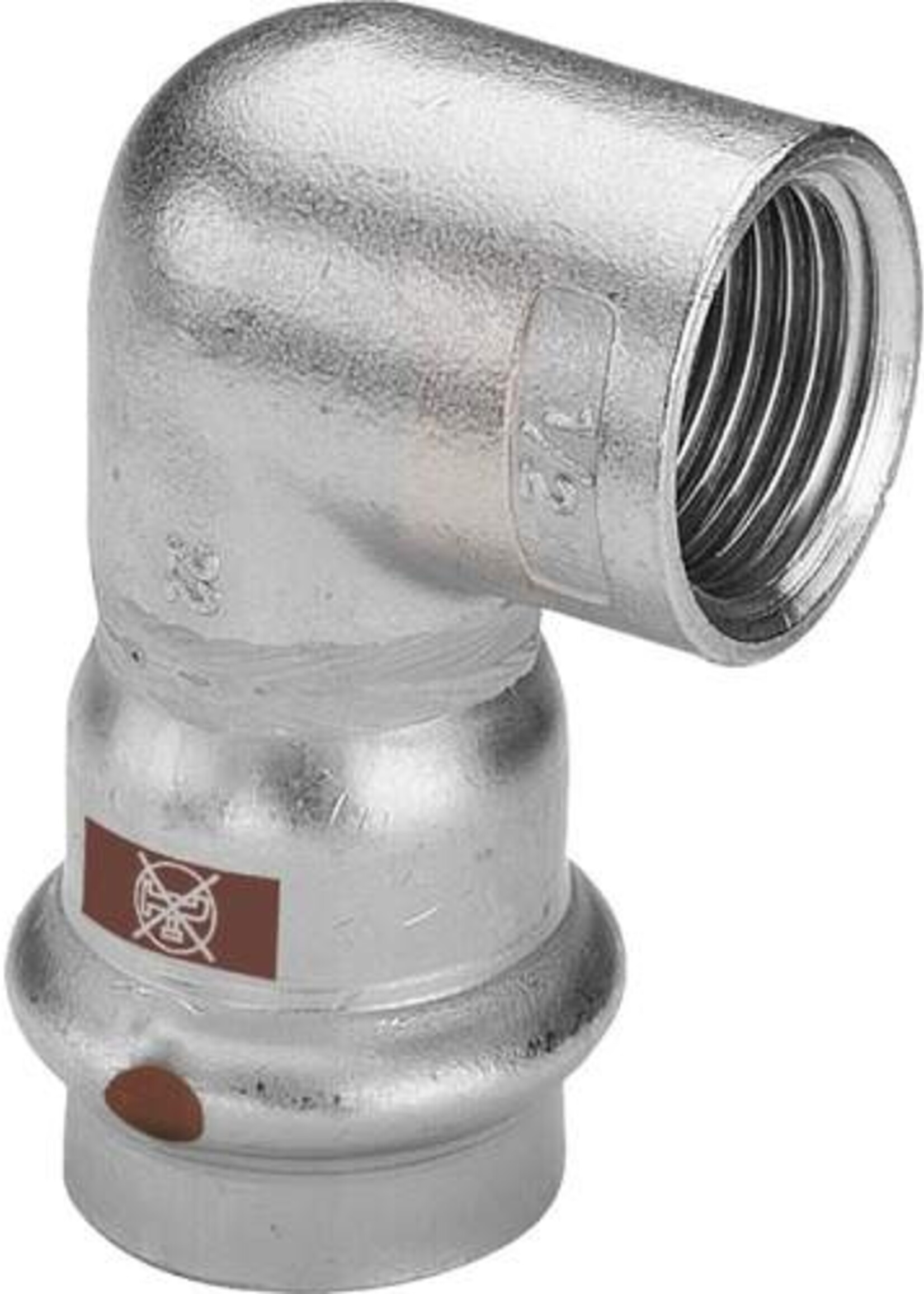 Viega Viega Temponox transition angle 90°, 22 mm x 1/2", press x female thread, stainless steel (bare), with sc contour
