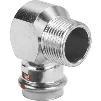 Viega Viega Temponox overgangshoek 90°, 22 mm x 3/4", pers x buitendraad, rvs (blank), met sc-contur