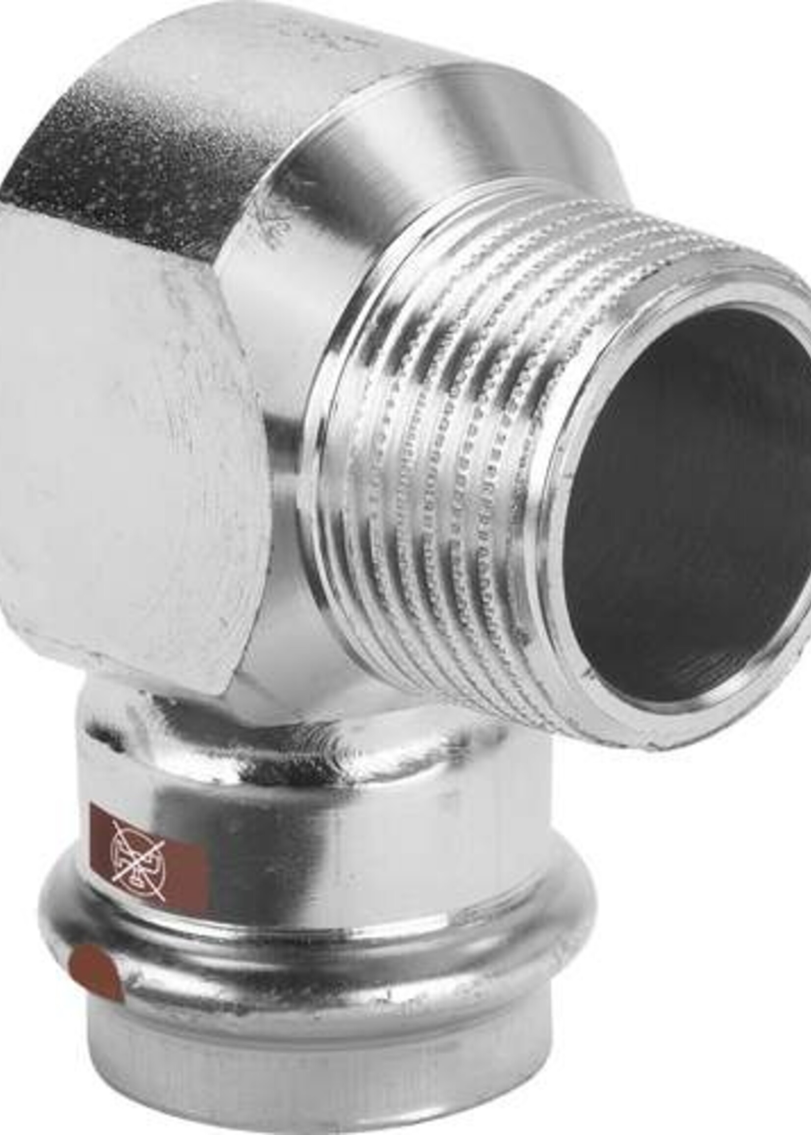 Viega Viega Temponox transition angle 90°, 15 mm x 1/2", press x male thread, stainless steel (bare), with sc contour