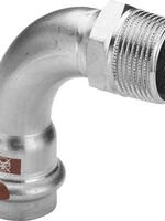 Viega Viega Temponox bocht, 90°, 54 mm x 2", pers x buitendraad, rvs (blank), met sc-contur
