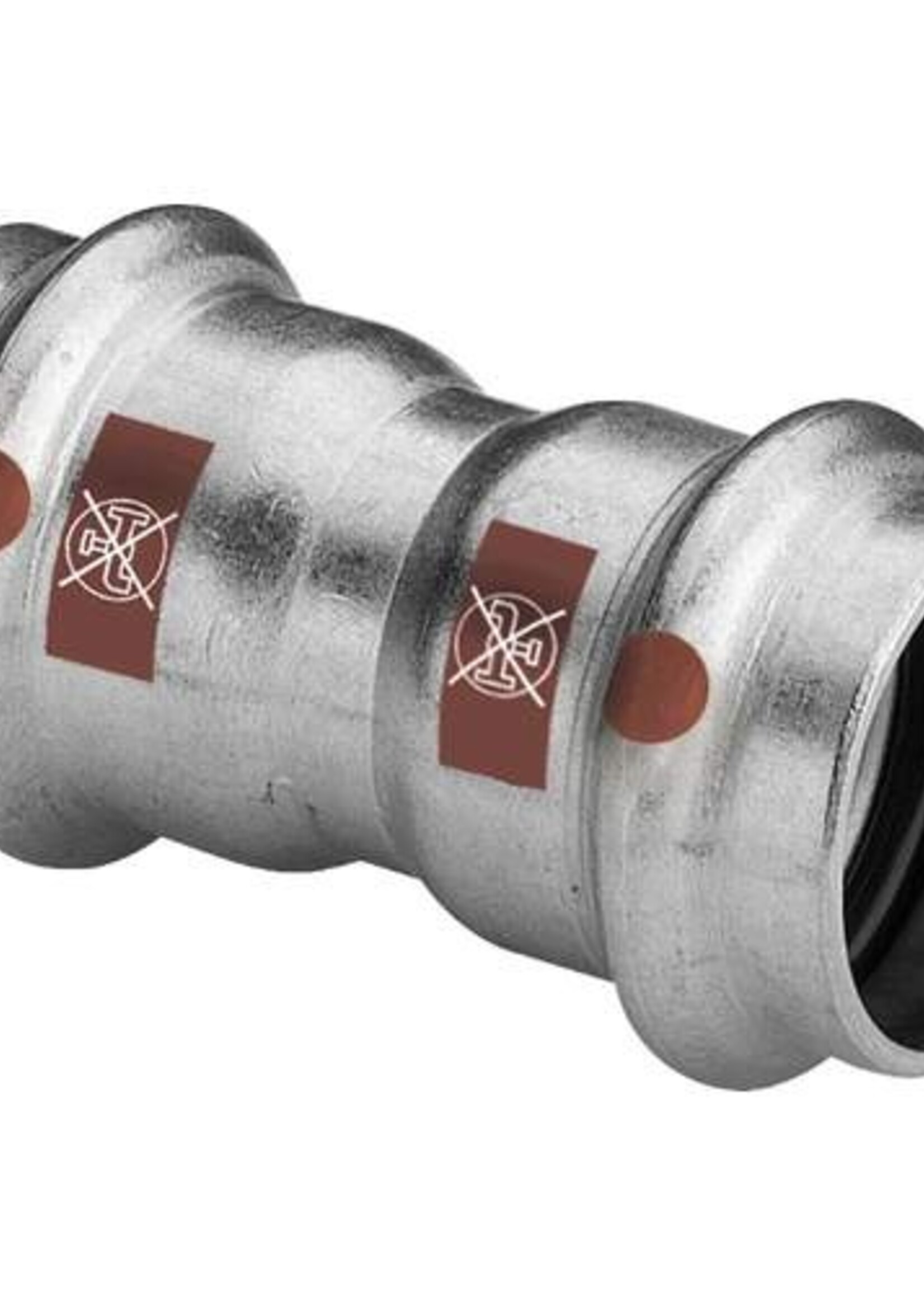 Viega Viega Temponox sok, 22 mm, 2x pers, rvs (blank), met sc-contur
