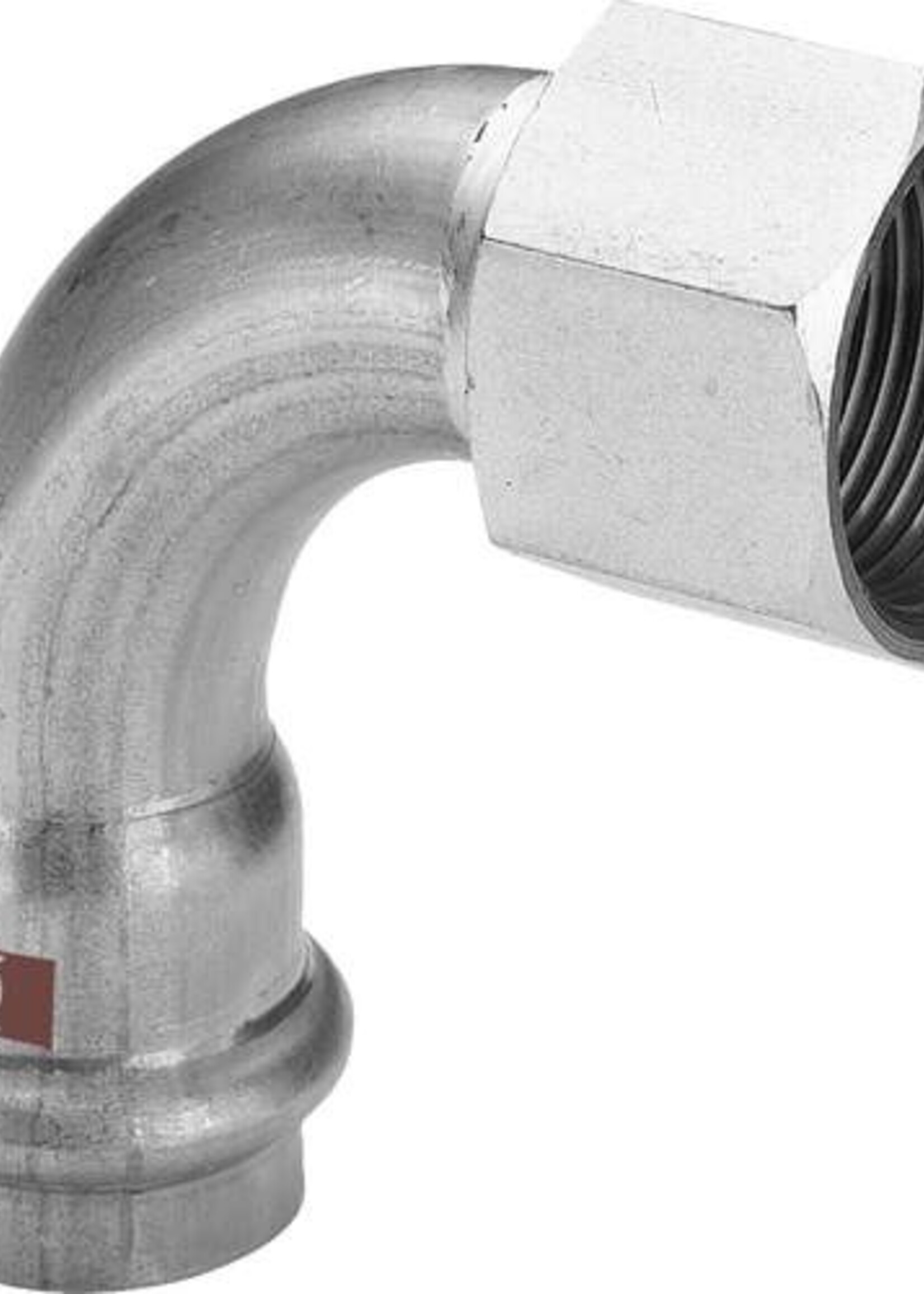 Viega Viega Temponox bend, 90°, 22 mm x 3/4", press x female thread, stainless steel (bare), with sc contour