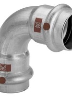 Viega Viega Temponox bocht, 90°, 22 mm, 2x pers, rvs (blank), met sc-contur