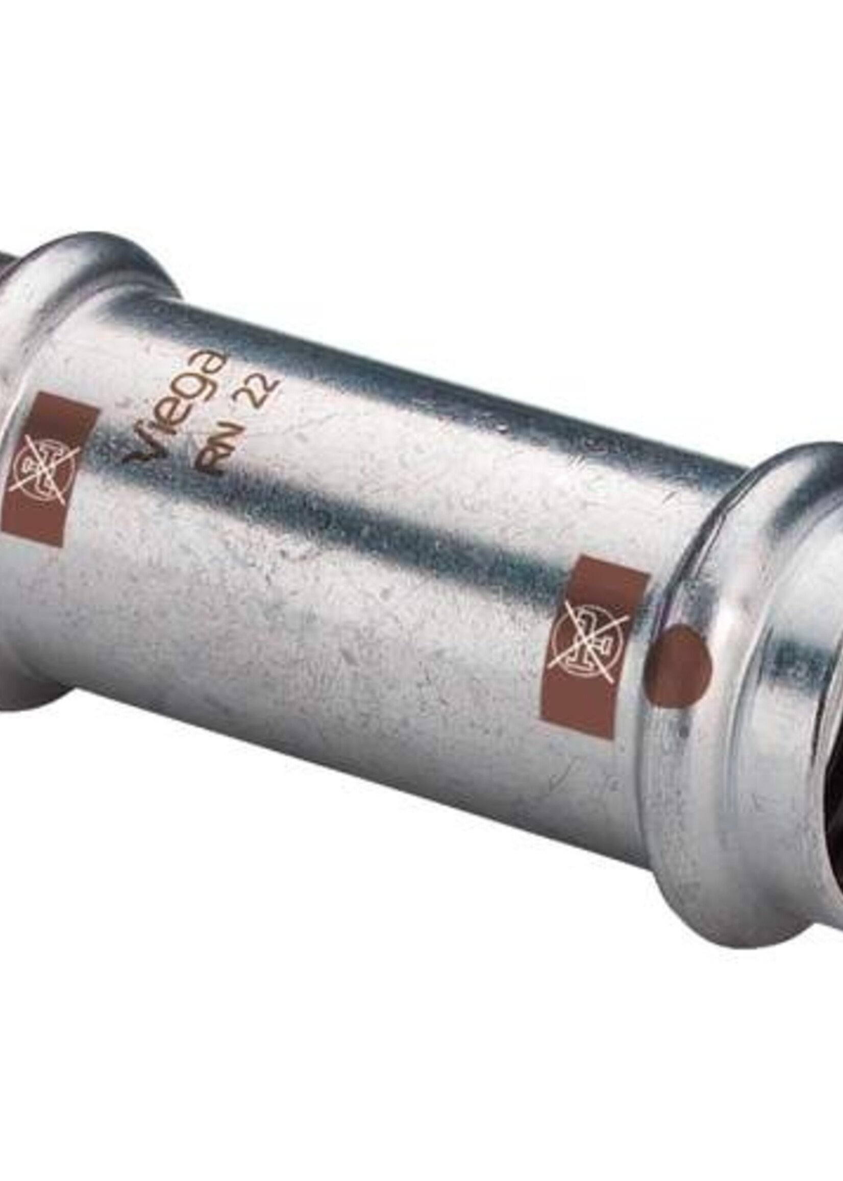 Viega Viega Temponox schuifsok, 22 mm, 2x pers, rvs (blank), met sc-contur