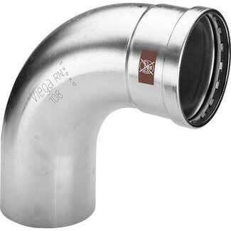 Viega Viega Temponox bocht, 90°, 76,1 mm, pers x spie, rvs (blank), met sc-contur