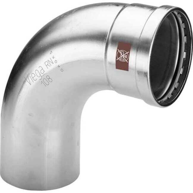 Viega Viega Temponox bocht, 90°, 76,1 mm, pers x spie, rvs (blank), met sc-contur