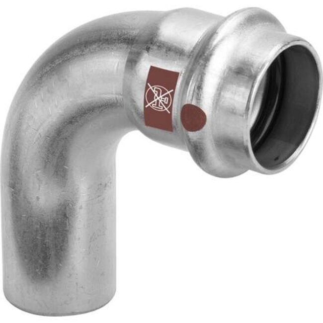Viega Viega Temponox bocht, 90°, 22 mm, pers x spie, rvs (blank), met sc-contur