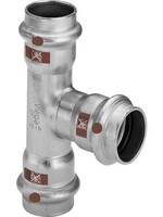 Viega Viega Temponox t-stuk, 15 x 15 x 15 mm, 3x pers, rvs (blank), met sc-contur