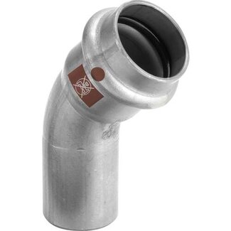 Viega Viega Temponox bocht, 45°, 22 mm, pers x spie, rvs (blank), met sc-contur