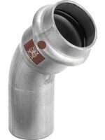 Viega Viega Temponox bend, 45°, 15 mm, press x wedge, stainless steel (bare), with sc contour