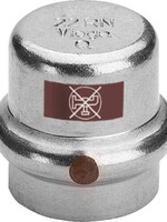 Viega Viega Temponox Endkappe, 15 mm, 2x Press, Edelstahl (blank), mit SC-Kontur
