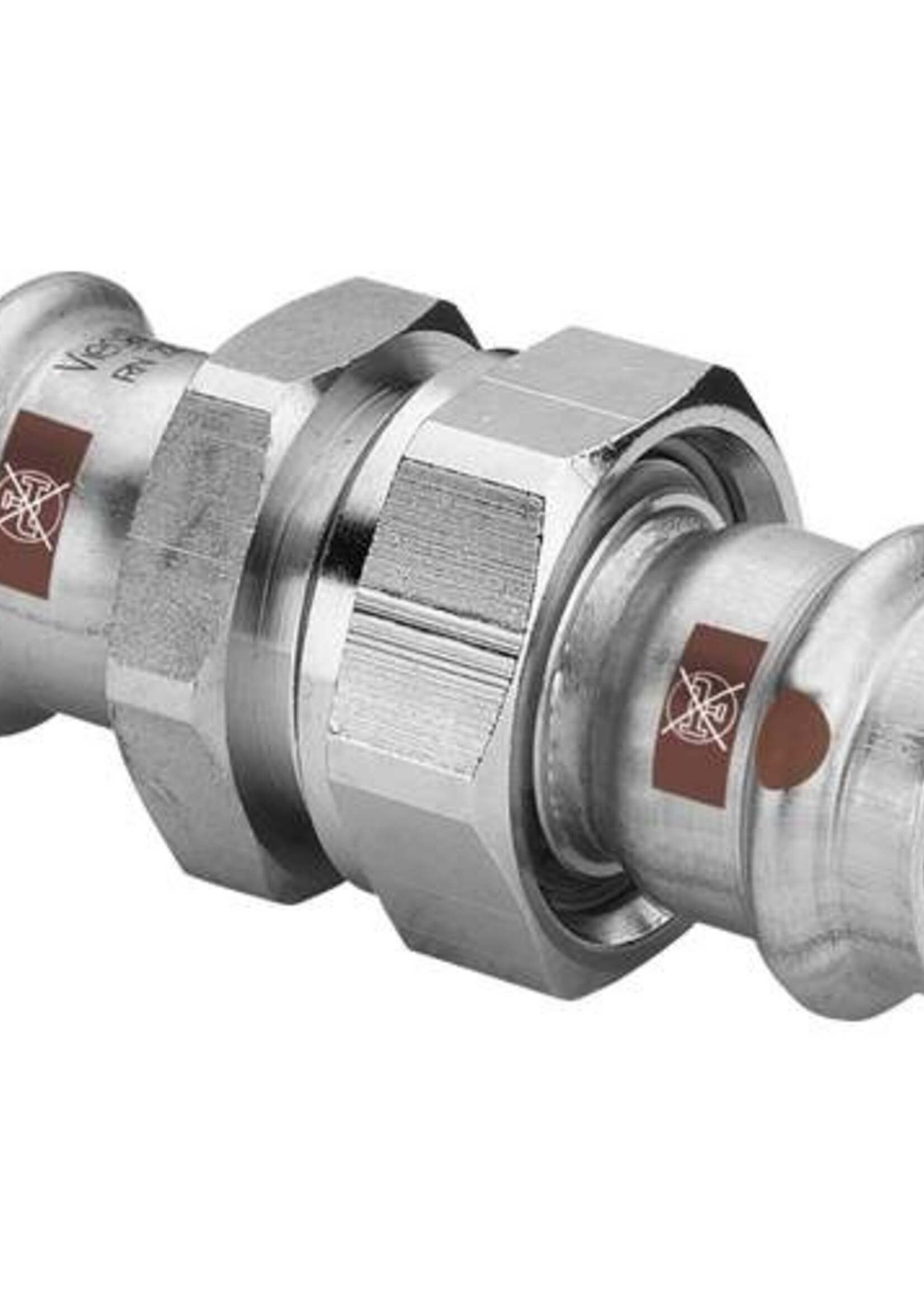 Viega Viega Temponox schroefkoppeling, 42 mm, 2x pers, rvs (blank), met sc-contur