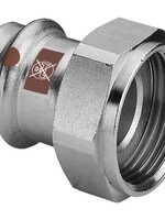 Viega Viega Temponox schroefkoppeling, 35 mm x 2", pers x binnendraad, rvs (blank), met sc-contur