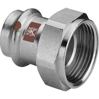 Viega Viega Temponox schroefkoppeling, 15 mm x 1/2", pers x binnendraad, rvs (blank), met sc-contur
