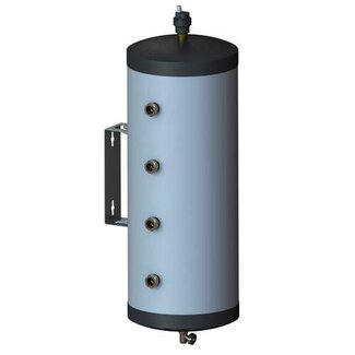 Pentec Pentec Hybride Verdeler RVS 40-22, geisoleerd RVS Buffervat met open verdeler, 40 liter, 8x 22mm, tot 9 kW, incl. aftap, vlotterontluchter en wandsteun