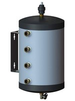 Pentec Pentec Hybride Verdeler RVS 25-22, geisoleerd RVS Buffervat met open verdeler, 25 liter, 8x 22mm, tot 5 kW, incl. aftap, vlotterontluchter en wandsteun