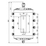 Pentec Pentec Hybride Verdeler RVS 25-22, geisoleerd RVS Buffervat met open verdeler, 25 liter, 8x 22mm, tot 5 kW, incl. aftap, vlotterontluchter en wandsteun