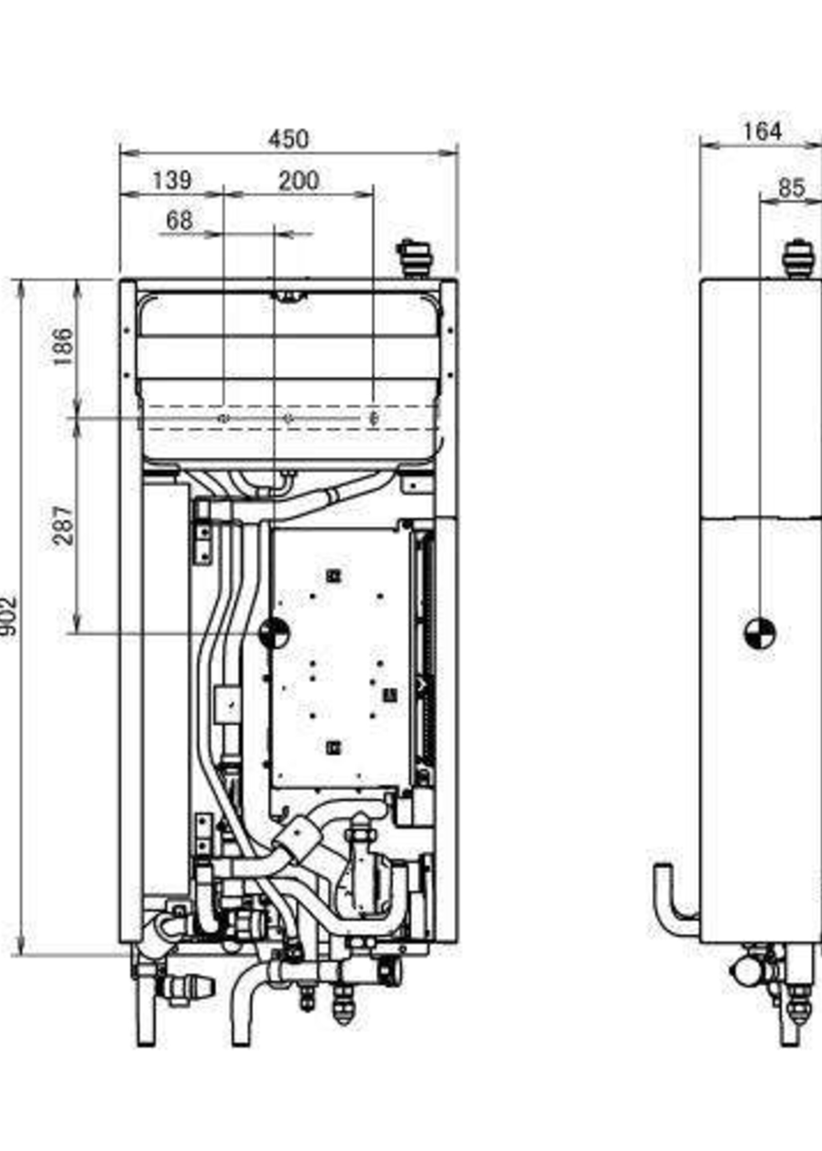 DAIKIN Daikin Altherma Hybride R Wärmepumpe Luft/Wasser-Innengerät Hydrobox 8 kW Heizen/Kühlen (ohne Boiler)