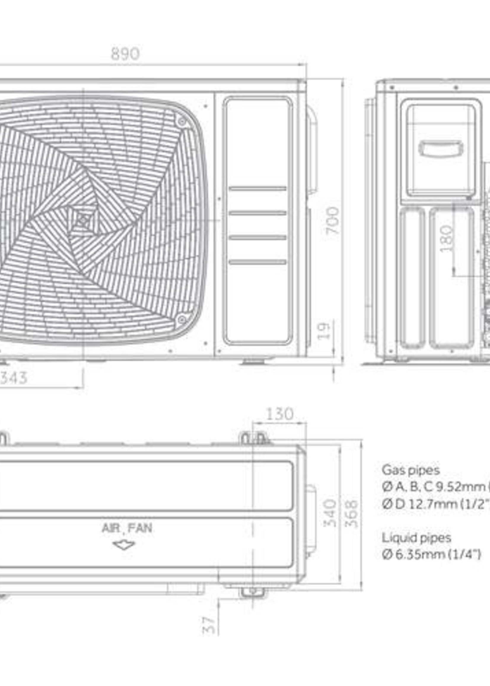 Haier Haier Multi-split outdoor unit 8.5 kW for max. 4 indoor units R32