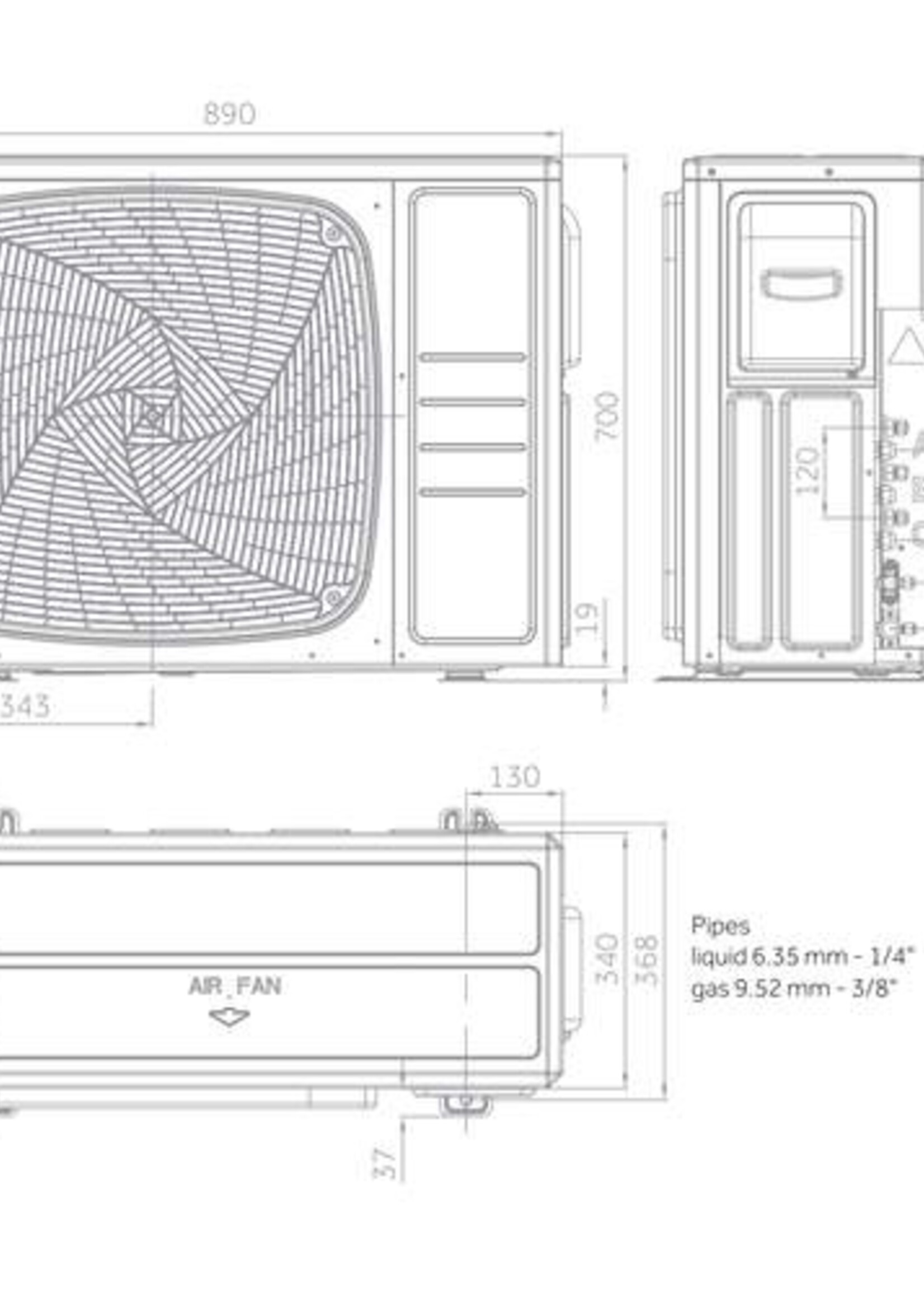 Haier Haier Multisplit-Außengerät 7,0 kW für max. 3 Innengeräte R32