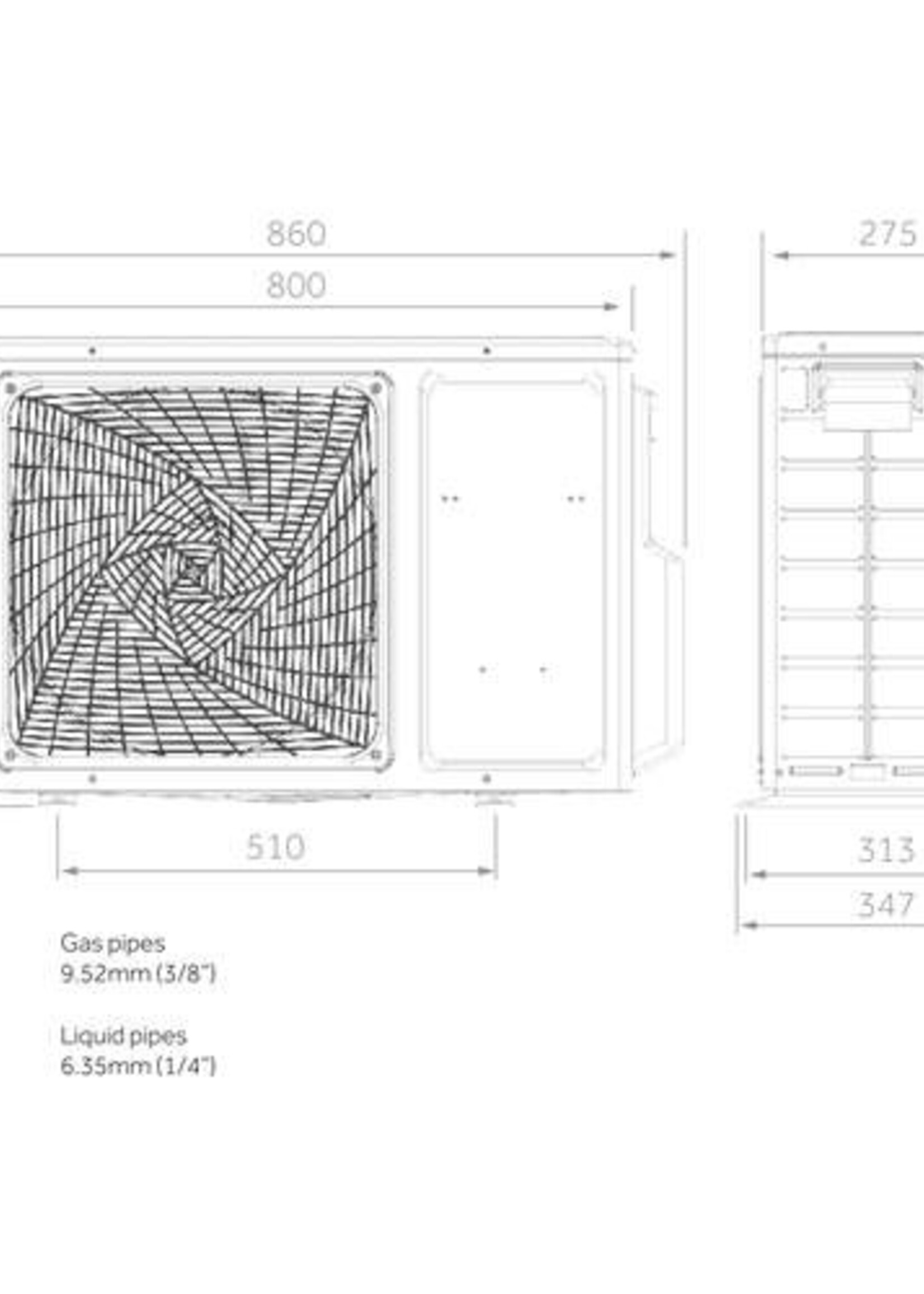 Haier Haier Multi-split buitenunit 5,0 kW t.b.v. max. 2 binnendelen R32