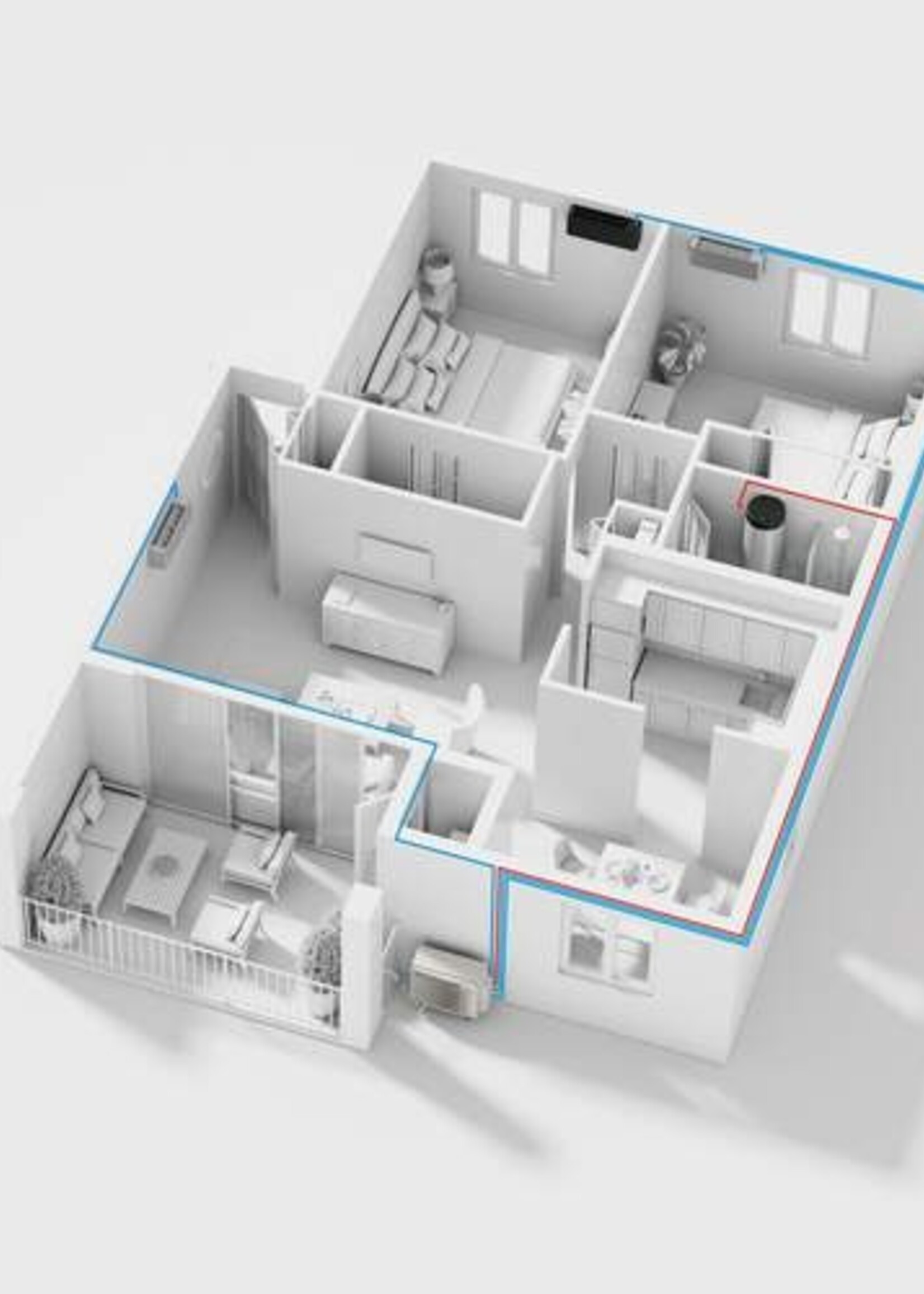 DAIKIN Außengerät der Daikin Multi+-Serie 5,2 kW R32 für 3 Innengeräte und 1 Leitungswassertank