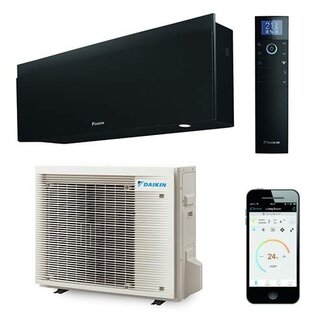 DAIKIN Daikin Emura binnen + buitenunit 5,0 kW set mat zwart R32 (inclusief IR afstandsbediening en Wifi)