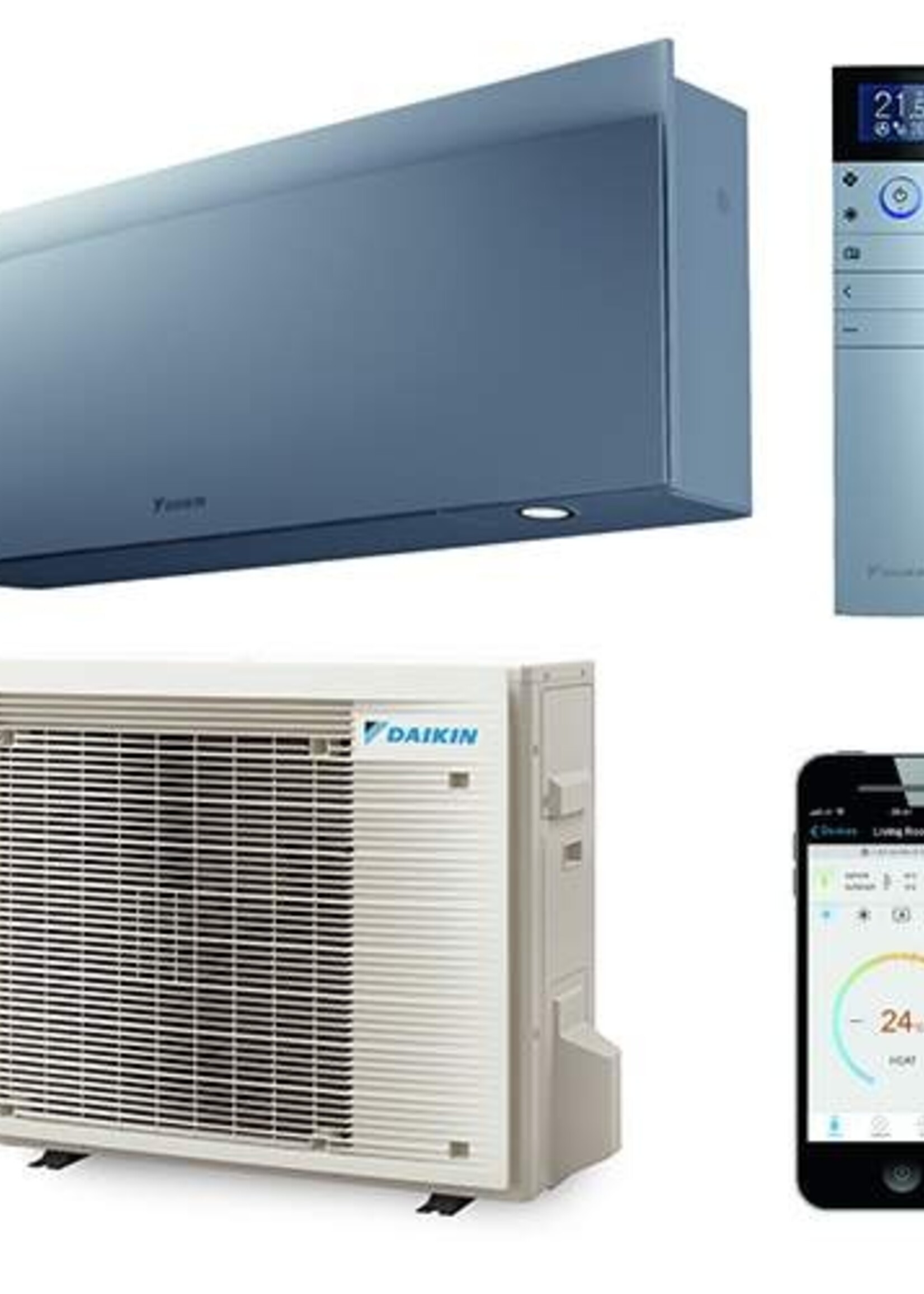 DAIKIN Daikin Emura Innen- + Außengerät 5,0 kW Set Silber R32 (inkl. IR-Fernbedienung und WLAN)
