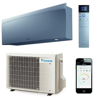DAIKIN Daikin Emura binnen + buitenunit 2,0 kW set zilver R32 (inclusief IR afstandsbediening en Wifi)