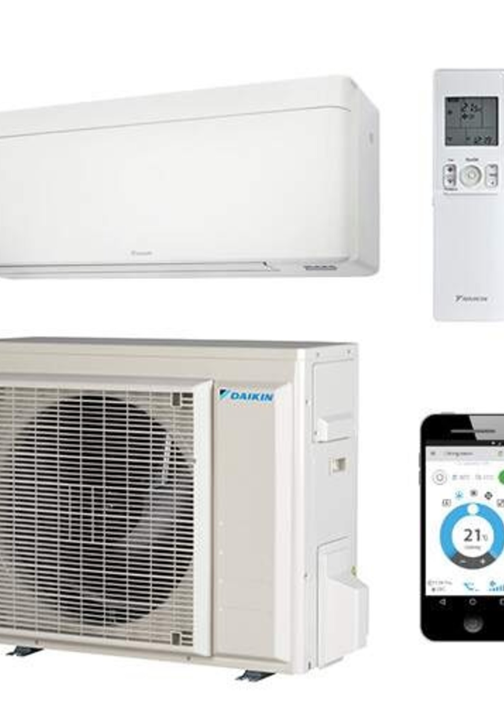 DAIKIN Daikin Stylish binnen + buitenunit 4,2 kW wit R32 (inclusief IR afstandsbediening en Wifi)