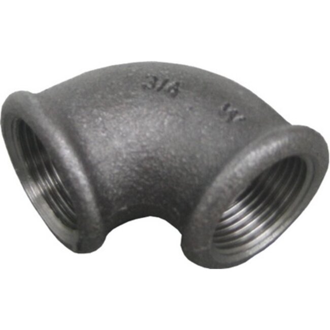ZWARTE FITTING KNIE 90° NR 90 1 1/4"FF