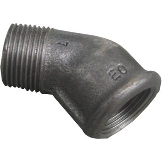 ZWARTE FITTING KNIE 45° NR 121 1 1/4"MF