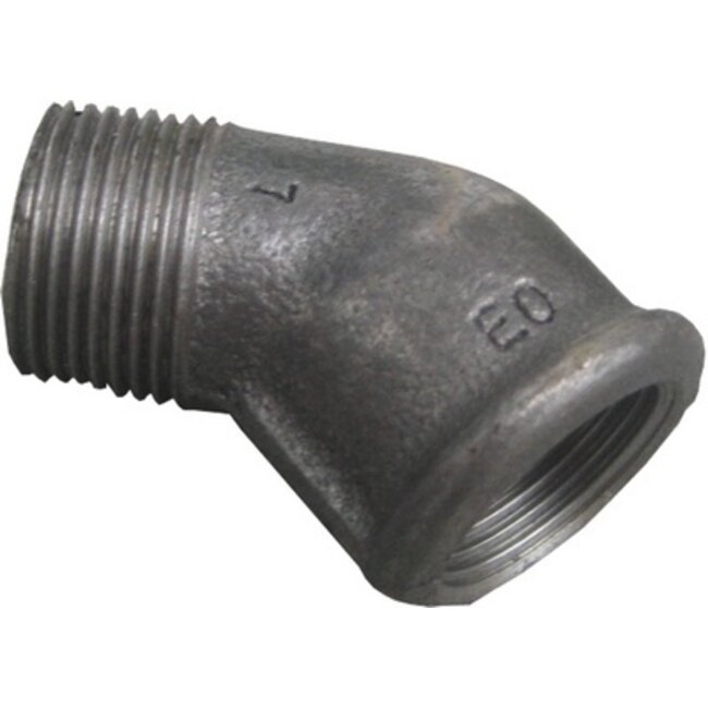 ZWARTE FITTING KNIE 45° NR 121 1 1/4"MF