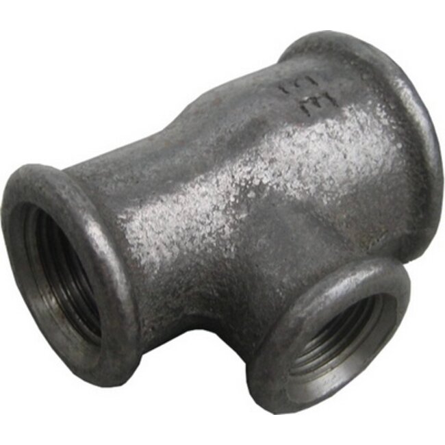 ZWARTE FITTING T STUK NR 130 1/2" x 3/4" x 1/2"FFF