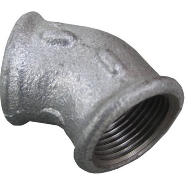 GALVA FITTING KNIE 45° NR 120 1 1/4"FF