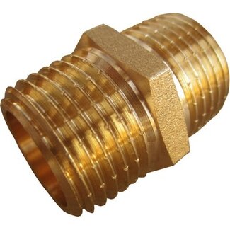 MESSING DRAADFITTING NIPPEL 3/8"MM