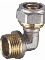 COMPRESSION SOCKET MULTI-LAYER PIPE POINT KNEE 3/4"M x 26
