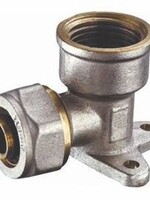 COMPRESSION SOCKET MULTI-LAYER PIPE WALL PLATE 3/4"F x 20