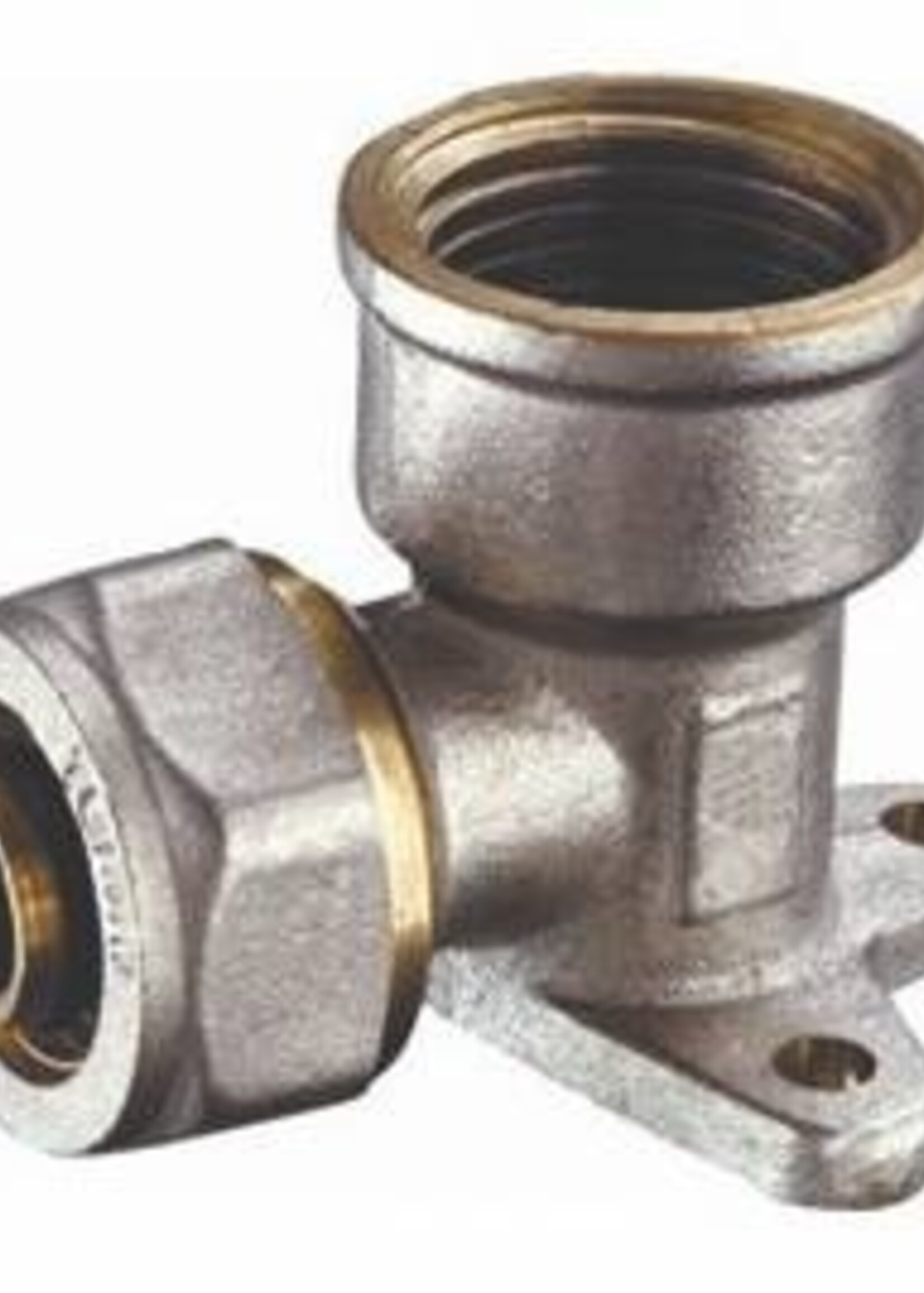 COMPRESSION SOCKET MULTI-LAYER PIPE WALL PLATE 3/4"F x 20