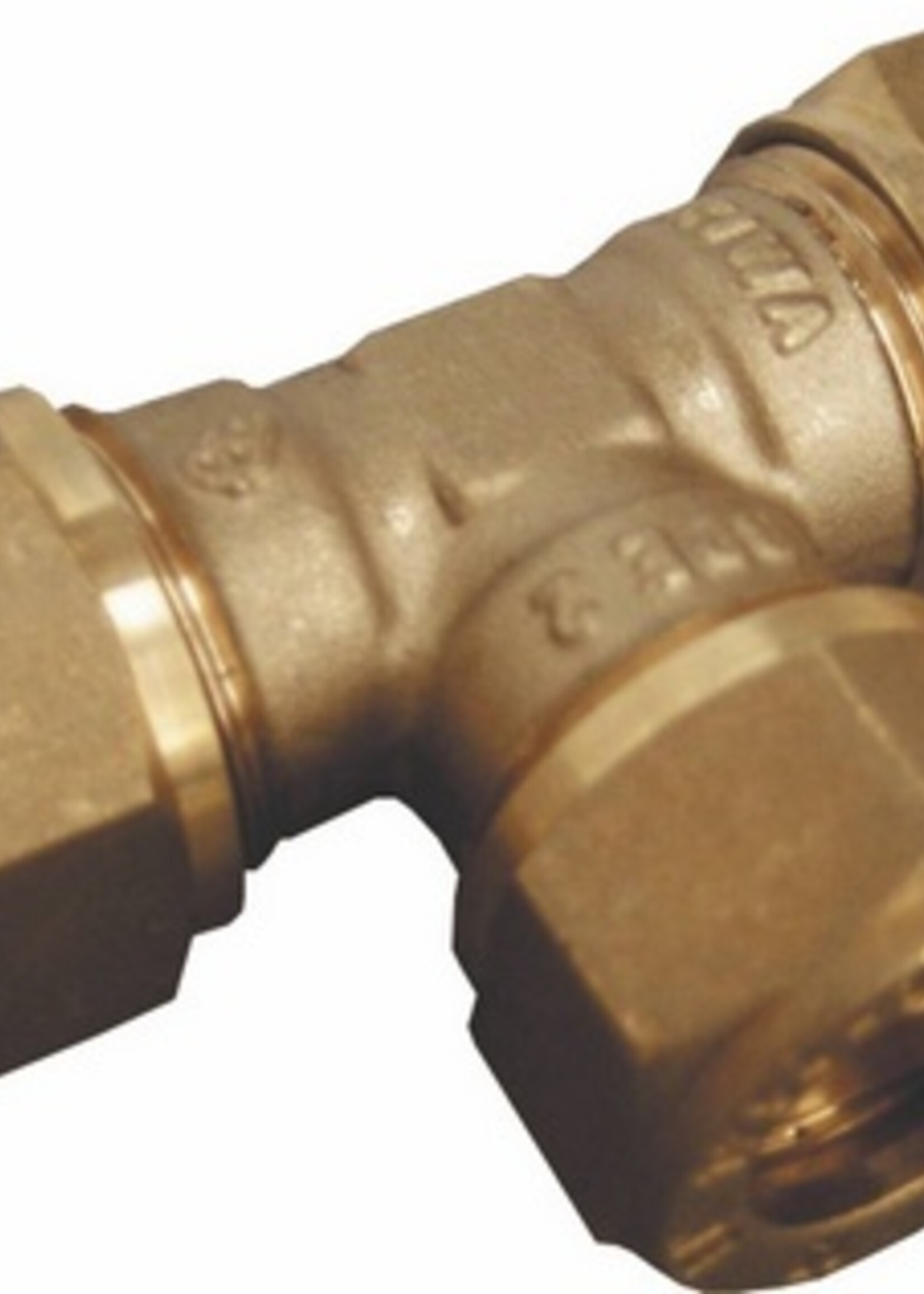 COMPRESSION HEAD BRASS WATER TEE 12