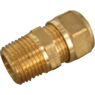 KNELKOP MESSING WATER PUNTSTUK 1/2"Mx12