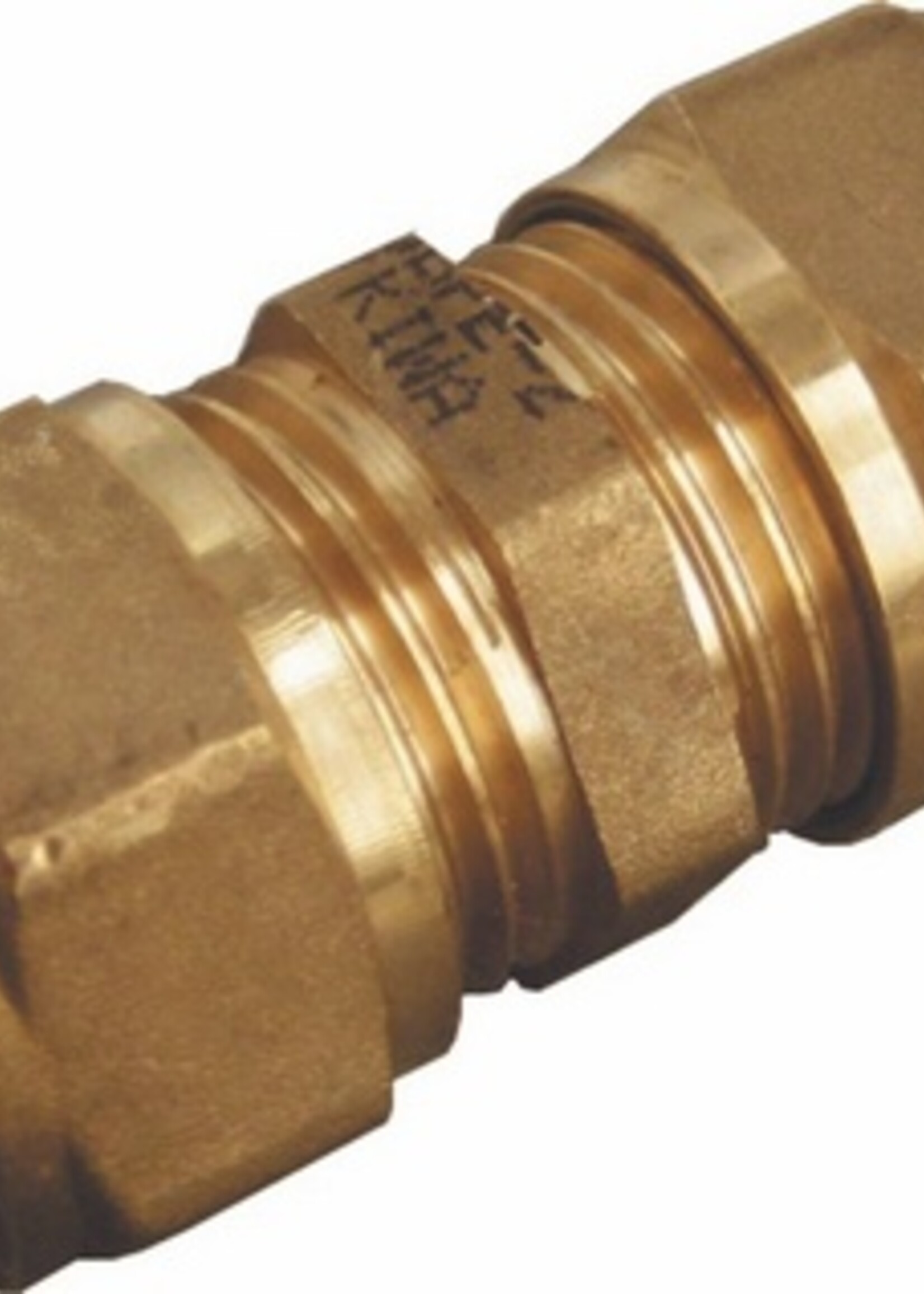 Compression head brass water coupling 28x22