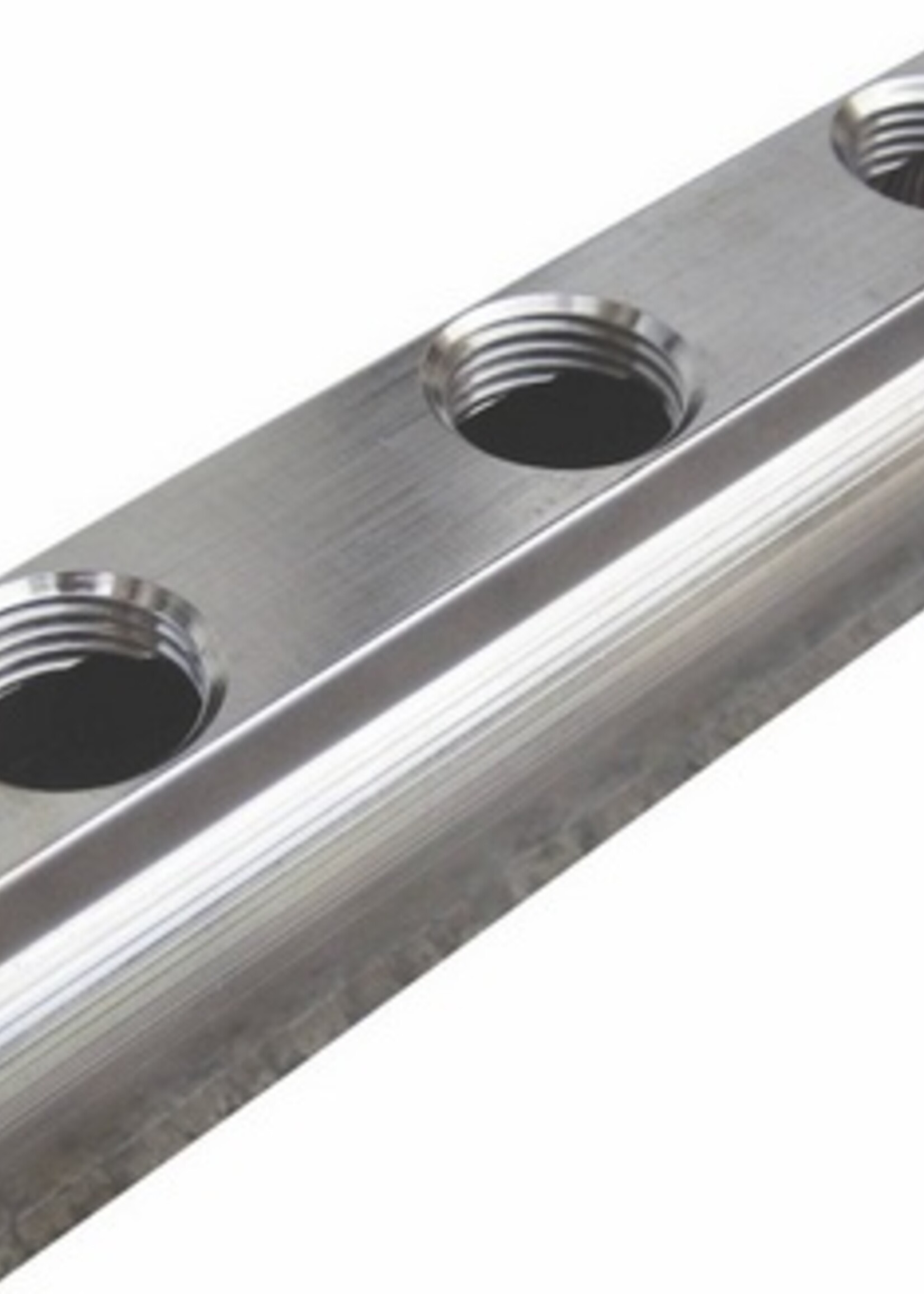 VERTEILER MESSING VERNICKELT 4/4" - 3 LÖCHER 1/2