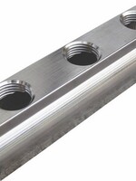 VERDELER MESSING VERNIKKELD 4/4" - 9 GATEN 1/2
