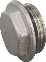 VERTEILER AUS VERNICKELTEM MESSING 4/4" - BLINDSTOPP