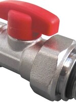 MINI GLASS VALVE WITH HEAD 1/2"M X 3/4" EURO-CONE RED