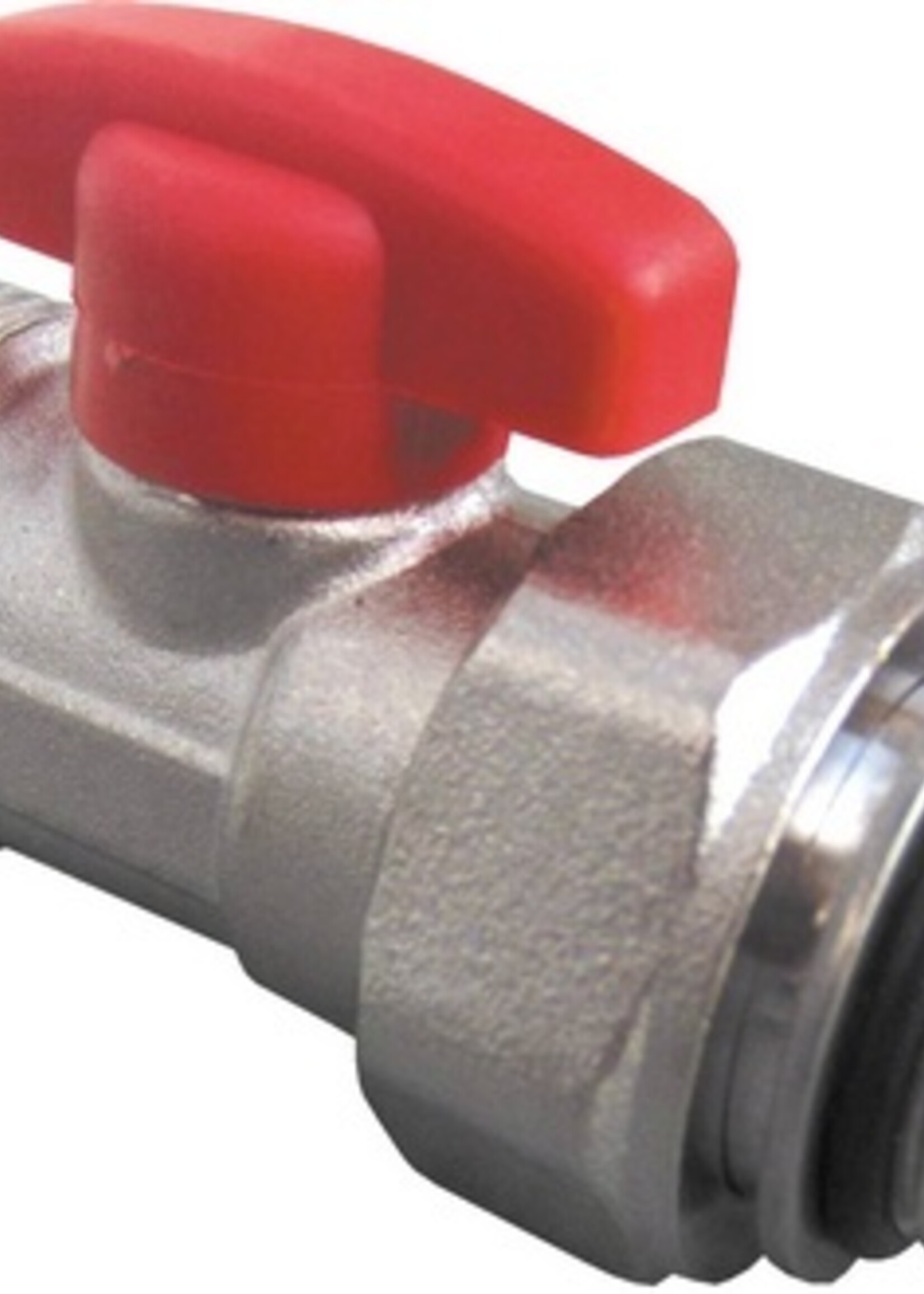MINI GLASS VALVE WITH HEAD 1/2"M X 3/4" EURO-CONE RED