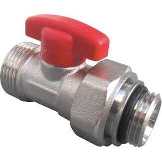 MINI BOLKRAAN MET KOP 1/2"M  X 3/4" EURO-CONE ROOD