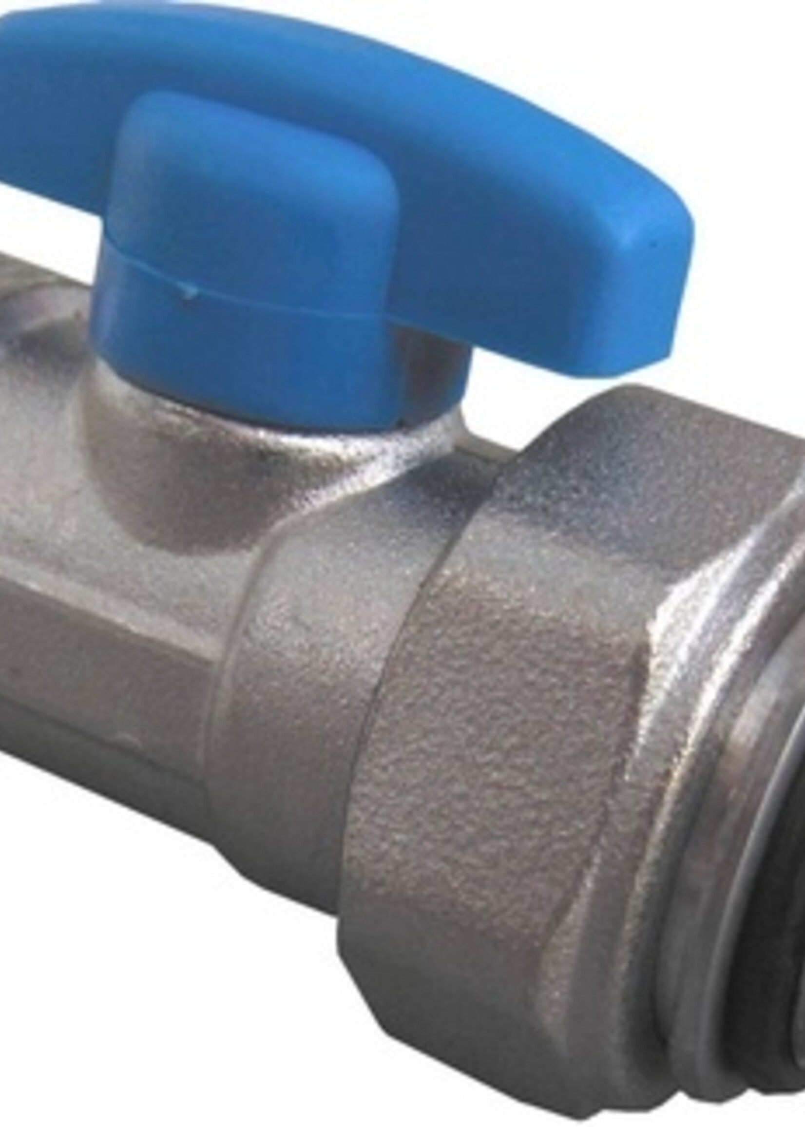 MINI BOLKRAAN MET KOP 1/2"M  X 3/4" EURO-CON BLAUW
