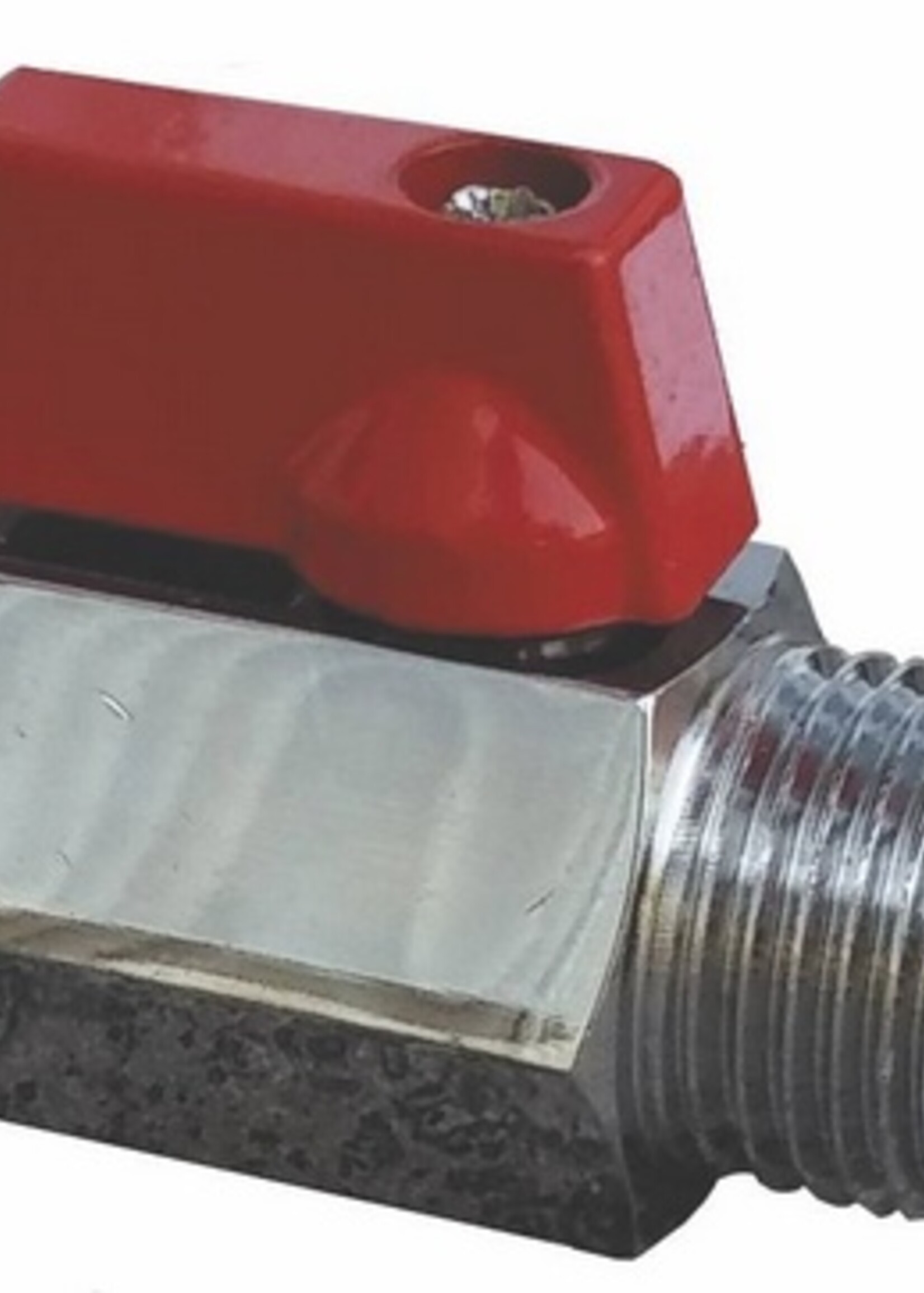 MINI BALL VALVE 1/2"MF RED
